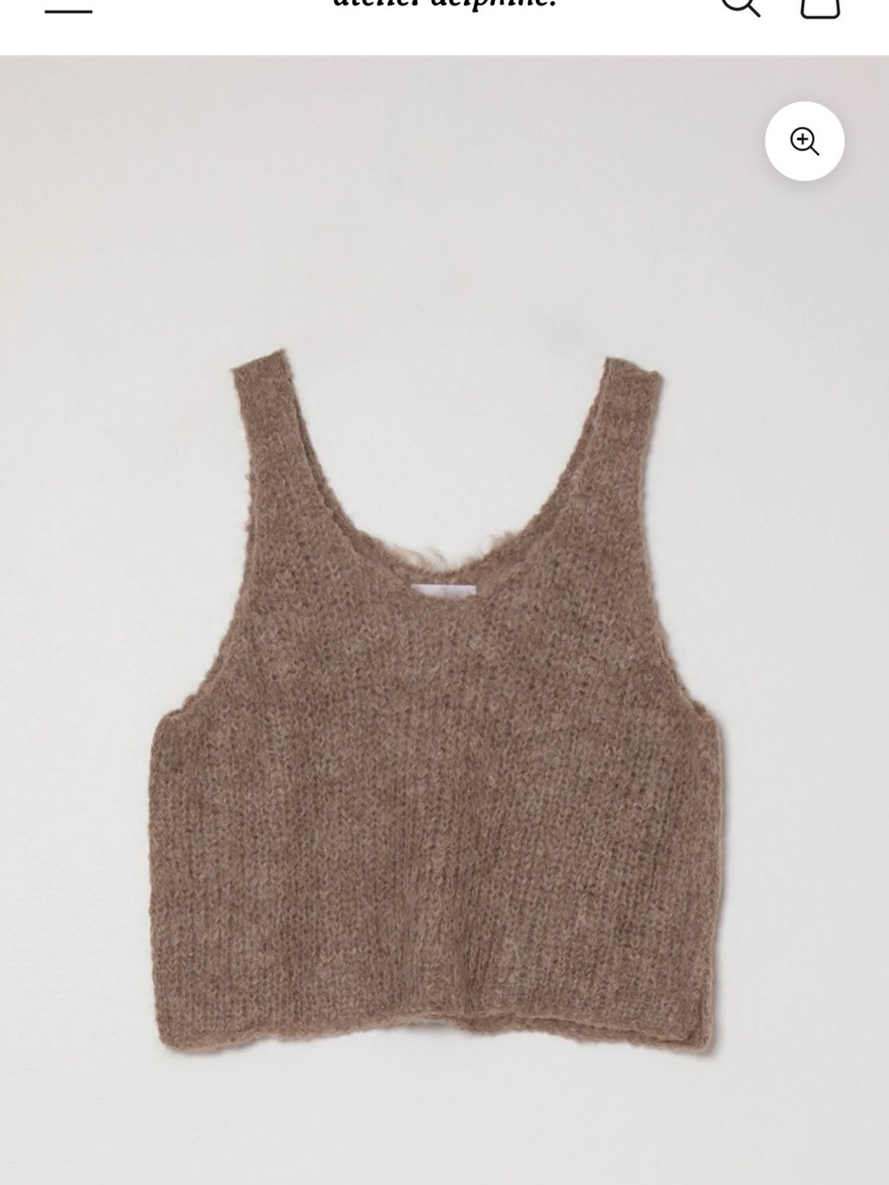 Atelier Delphine Knit Tank Top in Taupe Brown